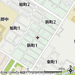 北海道空知郡上富良野町新町1丁目7周辺の地図