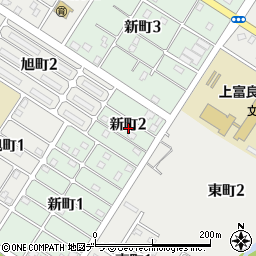 北海道空知郡上富良野町新町2丁目2周辺の地図