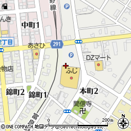 ホワイト急便上富良野本町店周辺の地図