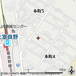 北海道上富良野町（空知郡）本町周辺の地図