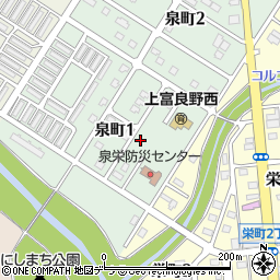 〒071-0547 北海道空知郡上富良野町泉町の地図