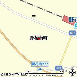 北海道芦別市野花南町周辺の地図