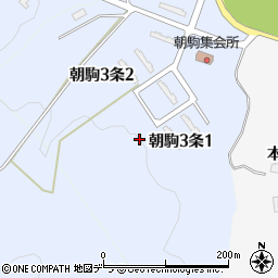 北海道空知郡上砂川町朝駒３条周辺の地図