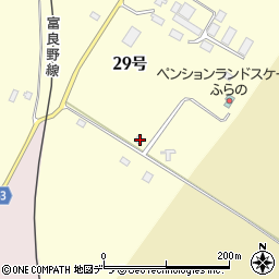 北海道空知郡上富良野町西２線北２９号309周辺の地図