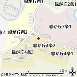上砂川町役場　緑が丘集会所周辺の地図