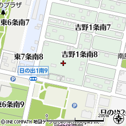 北海道砂川市吉野１条南8丁目周辺の地図