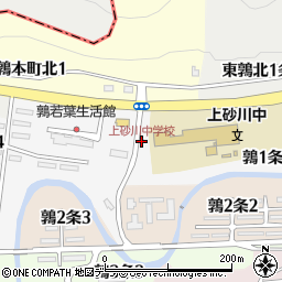 上砂川中学校周辺の地図