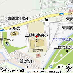 上砂川町役場　趣芸館周辺の地図