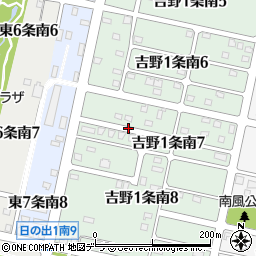 北海道砂川市吉野１条南7丁目周辺の地図