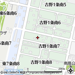 北海道砂川市吉野１条南7丁目1周辺の地図
