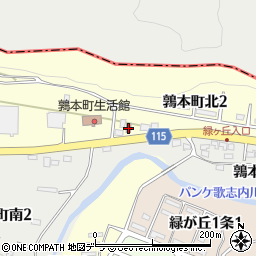 上砂川鶉郵便局周辺の地図