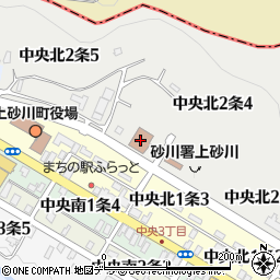 上砂川郵便局周辺の地図