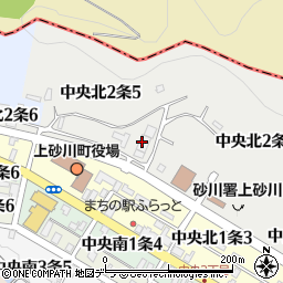 上砂川町役場　土木車庫周辺の地図