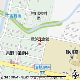 北海道砂川市吉野１条南3丁目3周辺の地図