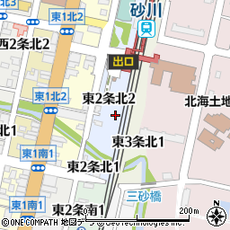 ＪＲ北海道砂川駅周辺の地図