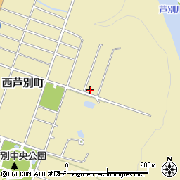 北海道芦別市西芦別町周辺の地図