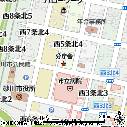 砂川市役所分庁舎周辺の地図