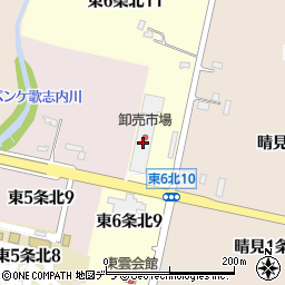 卸売市場周辺の地図