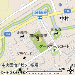 歌志内市民体育館周辺の地図