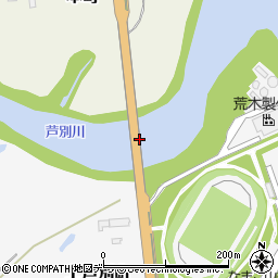 新芦別大橋周辺の地図