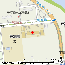 北海道芦別高等学校周辺の地図