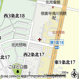 赤沢理容所北光店周辺の地図