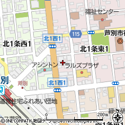 北門信用金庫芦別支店周辺の地図