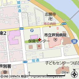 日本調剤芦別薬局周辺の地図