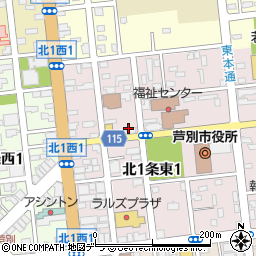 岡本印舗周辺の地図