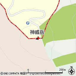 神威岳周辺の地図