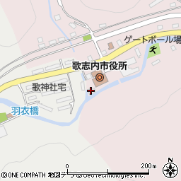 歌志内市役所　議会事務局周辺の地図