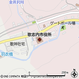北海道歌志内市周辺の地図