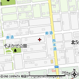 北海道芦別市北５条西周辺の地図