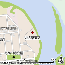 北海道芦別市北５条東周辺の地図