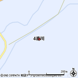 北海道石狩郡当別町青山奥４番川周辺の地図