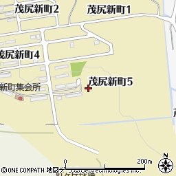 北海道赤平市茂尻新町周辺の地図