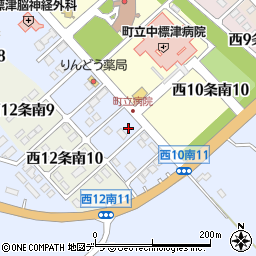 北海道標津郡中標津町西１１条南10丁目17周辺の地図