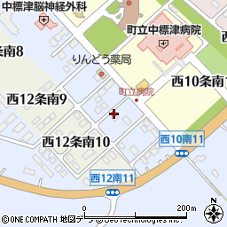 北海道標津郡中標津町西１１条南10丁目12周辺の地図