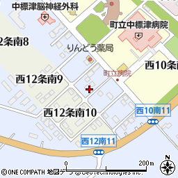 北海道標津郡中標津町西１１条南10丁目6周辺の地図