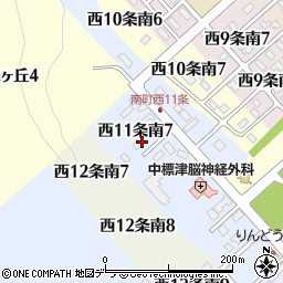 北海道標津郡中標津町西１１条南7丁目9周辺の地図