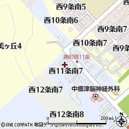 北海道標津郡中標津町西１１条南7丁目3周辺の地図