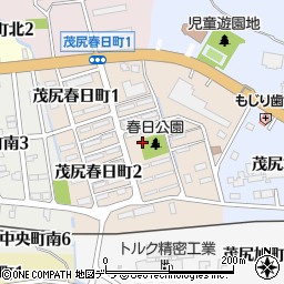 北海道赤平市茂尻春日町周辺の地図