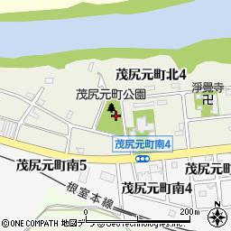茂尻元町公園周辺の地図