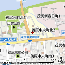 北海道赤平市茂尻中央町北1丁目周辺の地図