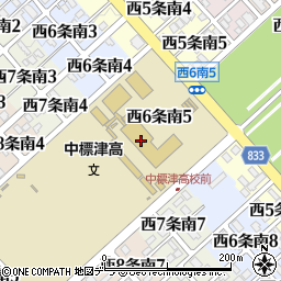 北海道中標津高等学校周辺の地図