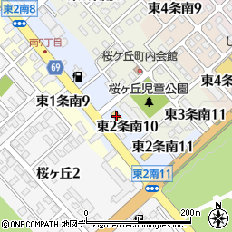 セブンイレブン中標津桜ヶ丘店周辺の地図