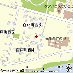 北海道赤平市百戸町西3丁目周辺の地図