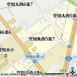 北海道砂川市空知太西５条7丁目周辺の地図