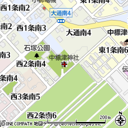中標津神社周辺の地図