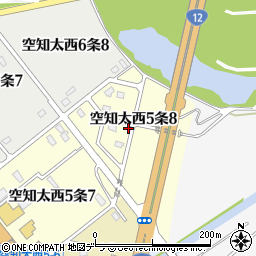 北海道砂川市空知太西５条8丁目周辺の地図